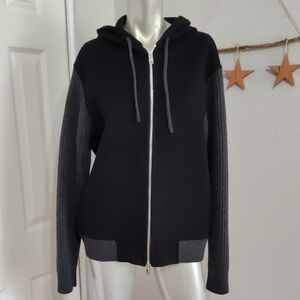 Theory Haskel Luke DFW Jacket Black and Gray Hoodie size M